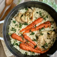鶏と人参の炊き込みピラフ🥕