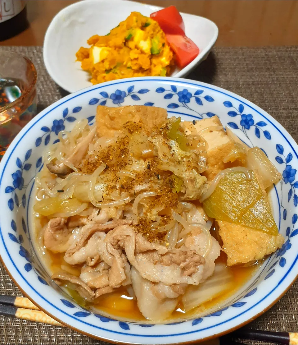豚バラと厚揚げのすき焼き風～✴️|びせんさん