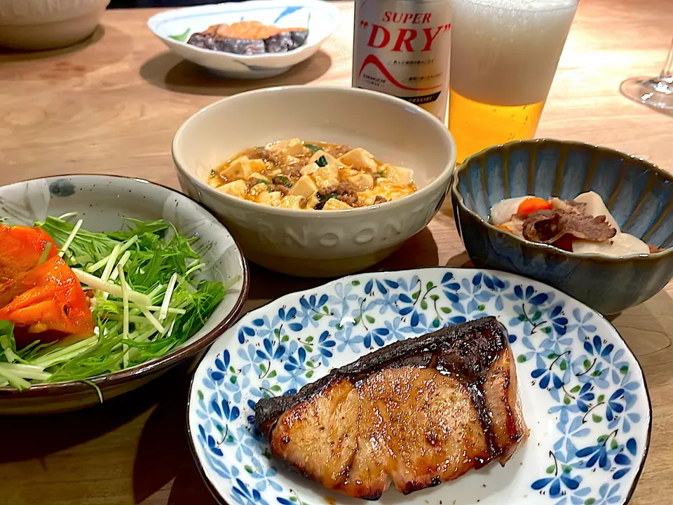 ぶりの照り焼き・麻婆豆腐|くり子さん