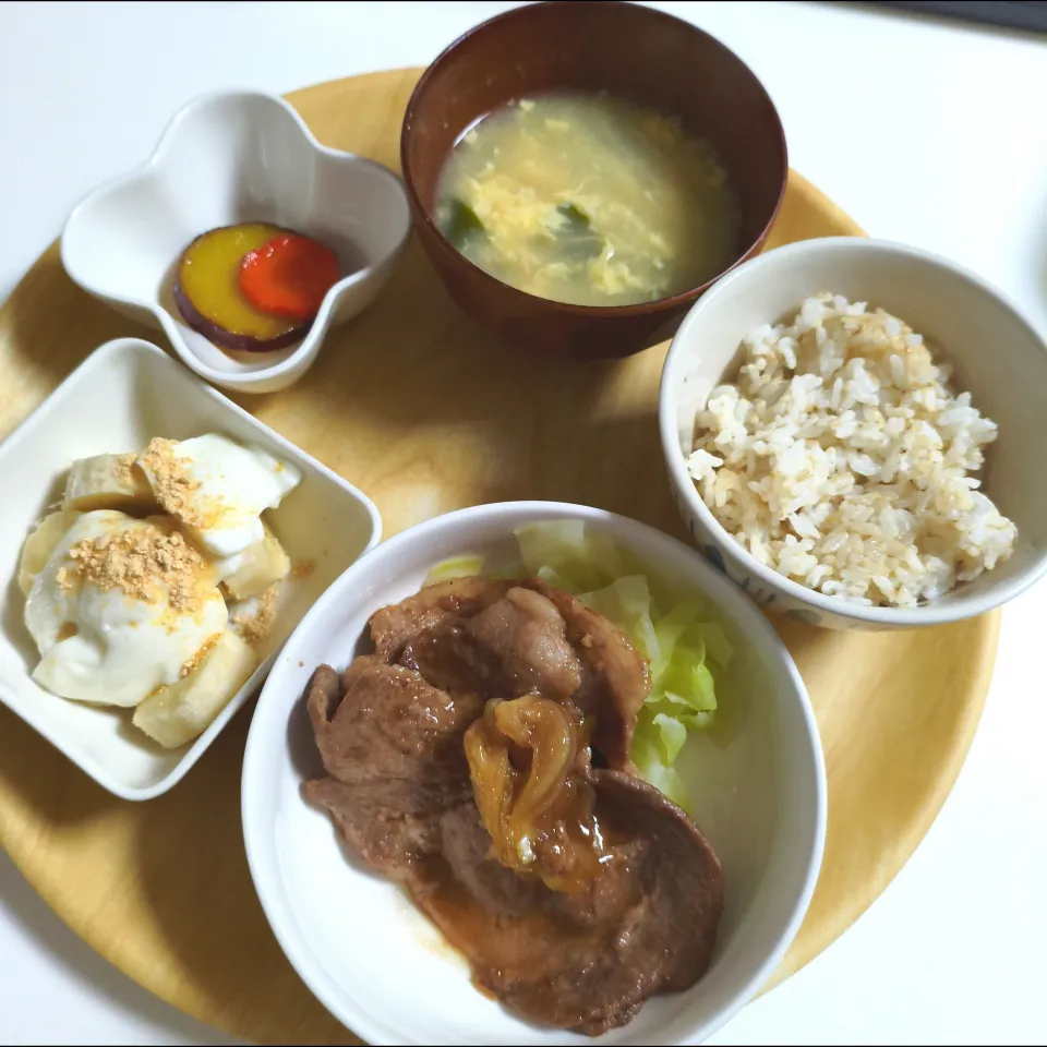 生姜焼き夕食メニュー|sakikoさん