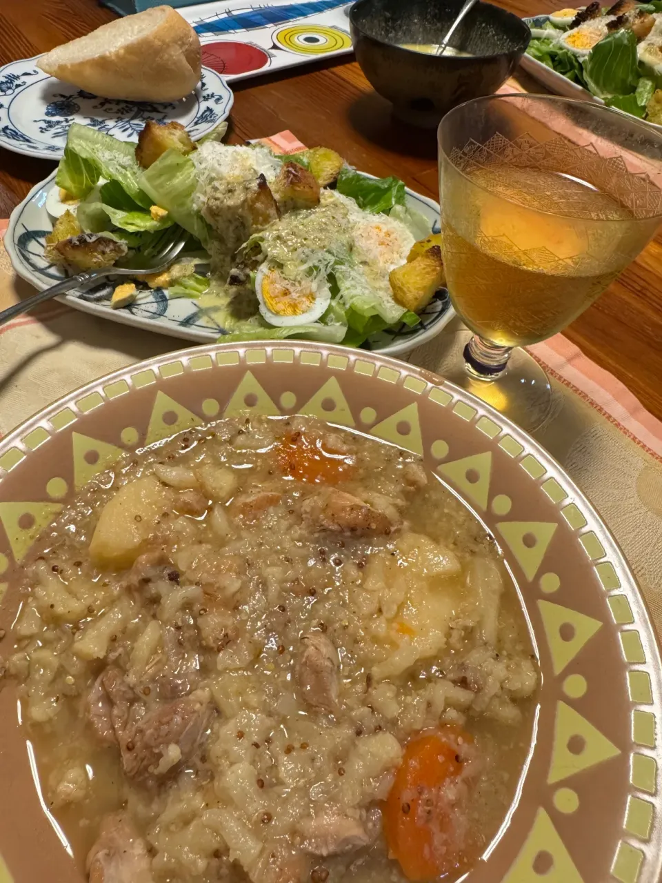 鶏肉とカリフラワーのマスタード煮込 & シーザーサラダ|Seiji Kinoshitaさん