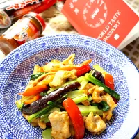 豚肉と小松菜の四川風炒め