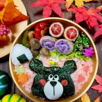 明太子くまさん弁当|Akiyoෆ¨̮⑅さん