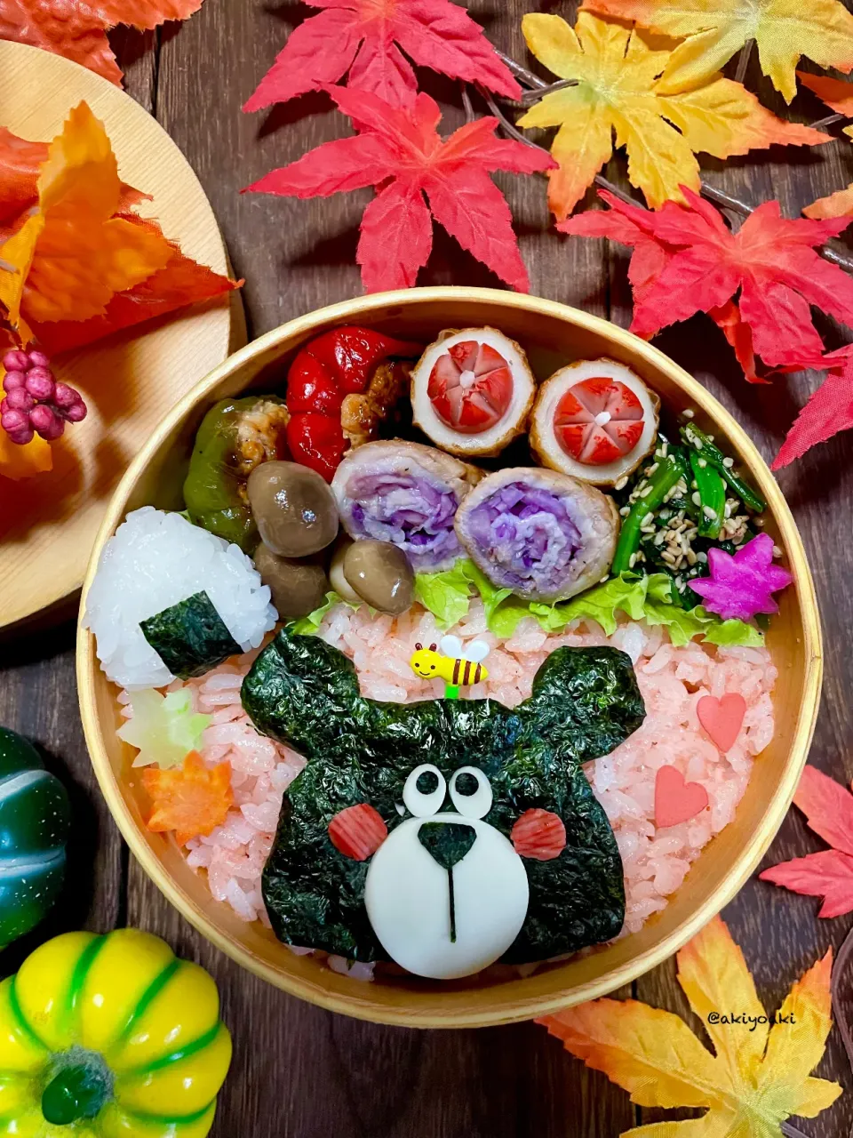 明太子くまさん弁当|Akiyoෆ¨̮⑅さん