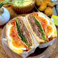 ローストビーフわんぱくサンド！