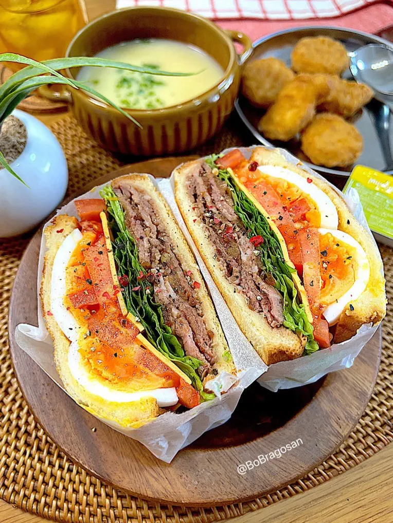 ローストビーフわんぱくサンド！|ラゴさん。さん