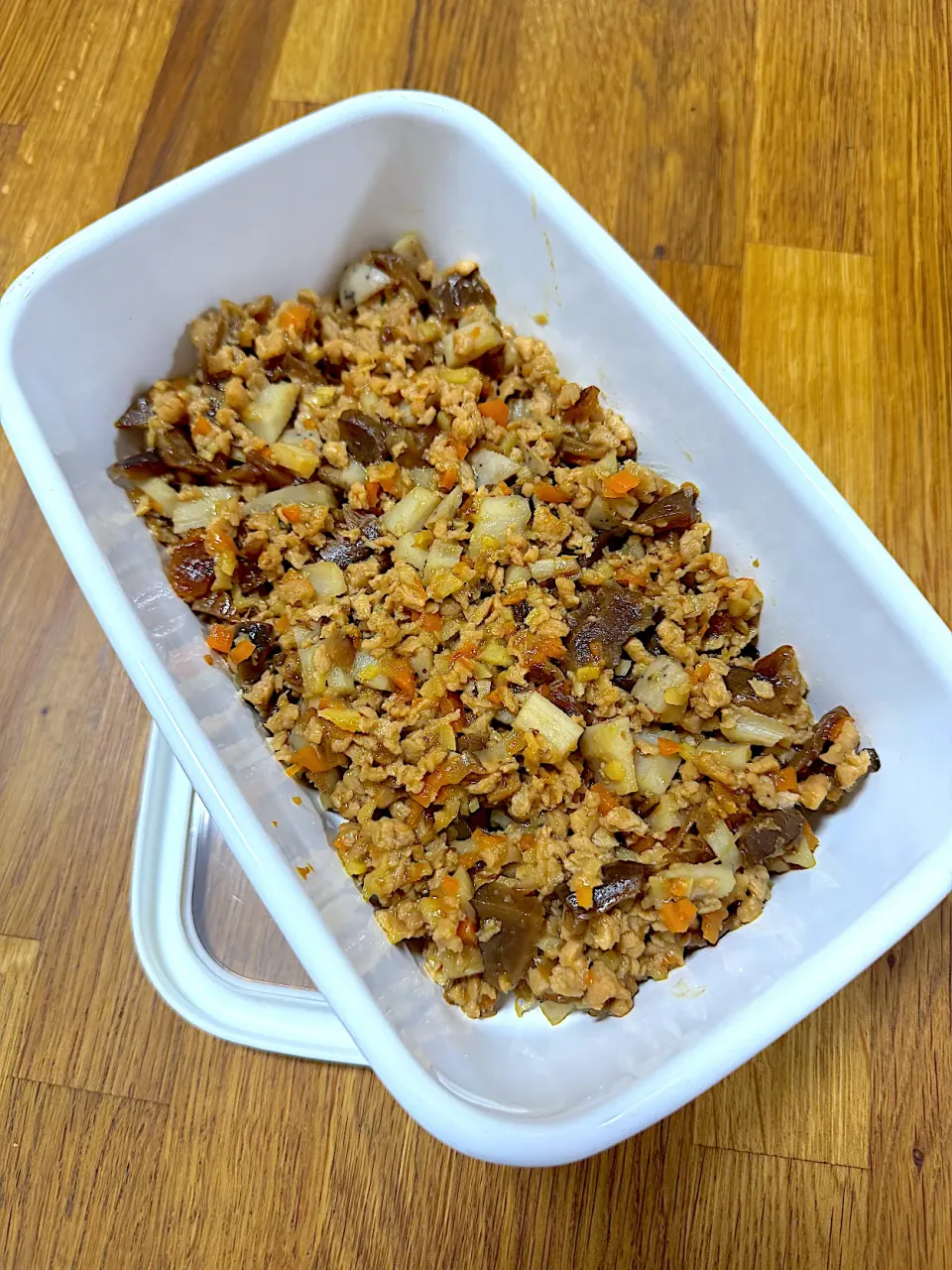 刻みレンコンと大豆のお肉の肉味噌仕立て|morimi32さん