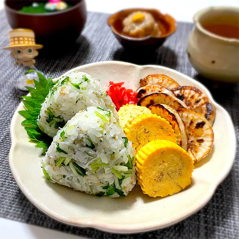 ちりめんと水菜のおむすび|アルティッチョさん