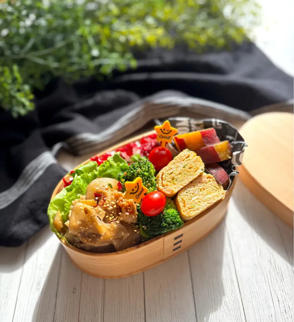 豚肉とレンコンの甘辛炒め弁当|マーブルさん