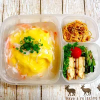 🥚昼【カニカマ餡天津飯弁当】🦀|Laniさん