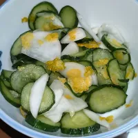 柚子香るかぶときゅうりの塩もみ|さと♂さん