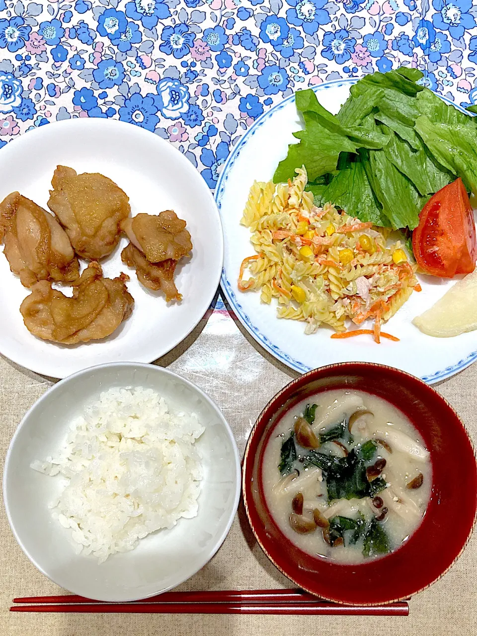 唐揚げとマカロニサラダ|おしゃべり献立さん