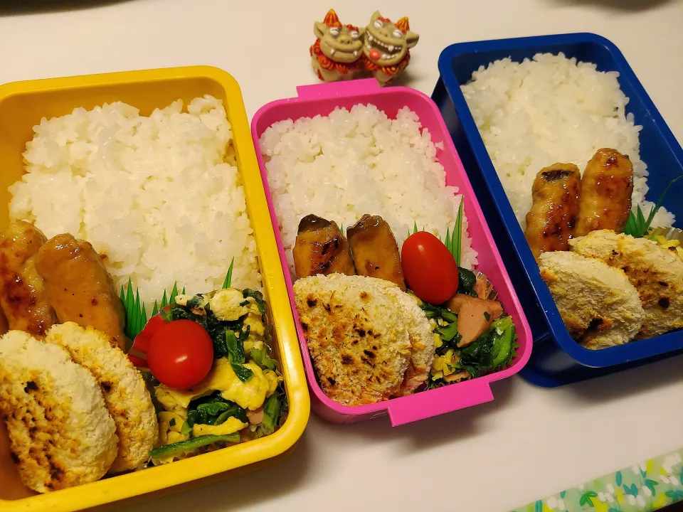 夫、私、息子弁当|みどりさん