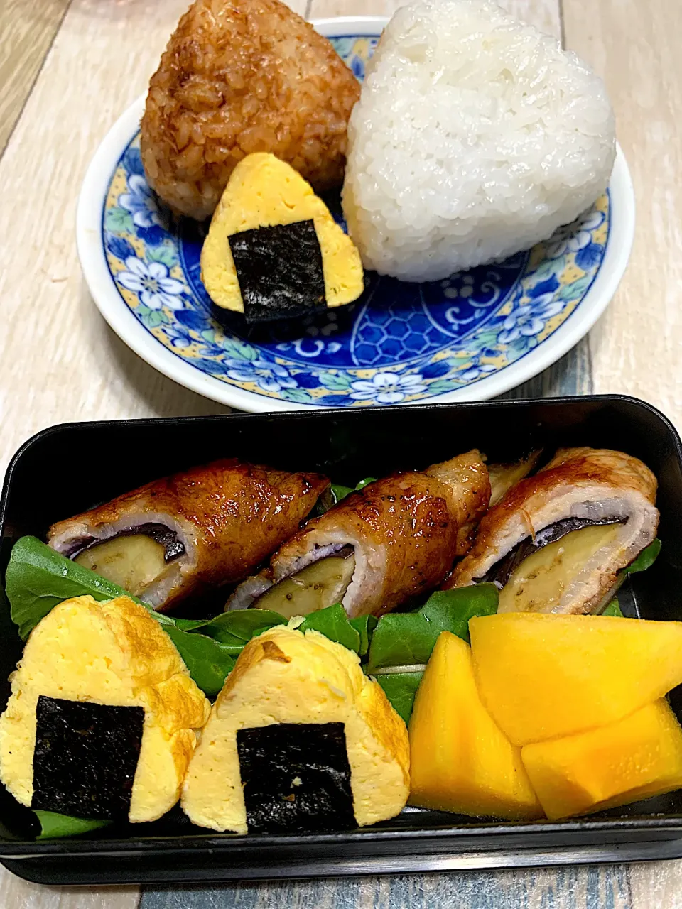 11/19茄子の肉巻き弁当|みっこちゃんさん