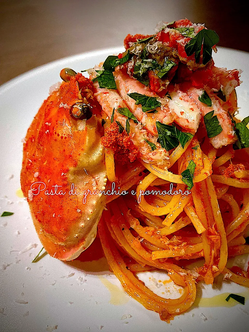 蟹のトマトパスタ🍅|気まぐれシェフさん