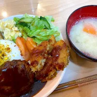 カキフライ&ハンバーグ|かおちゃんさん