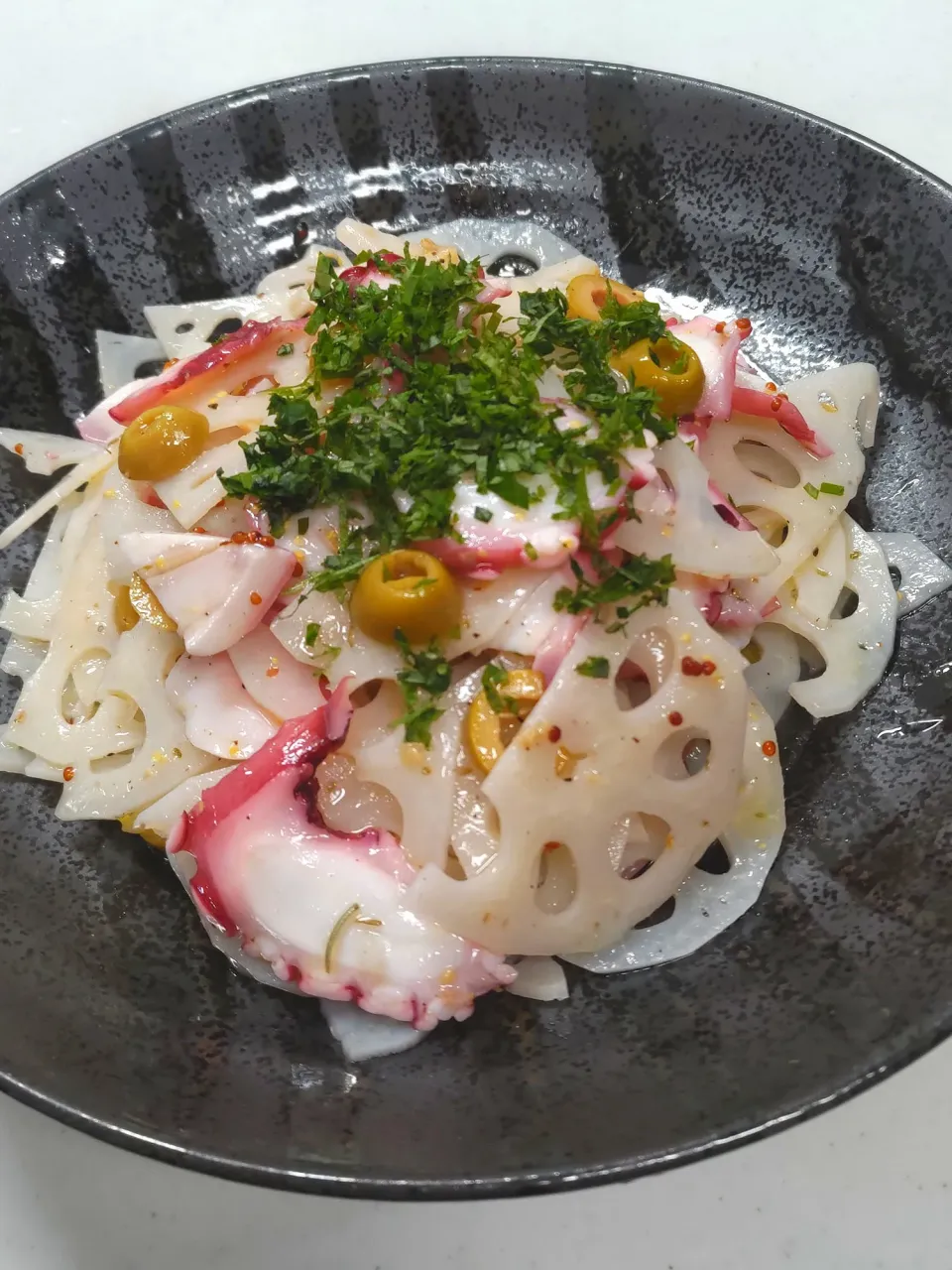 タコとレンコンのプロヴァンス風マリネ|マイケルの料理さん