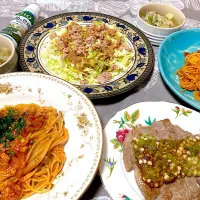 黄色インゲン豆のパスタで大豆ミートボロネーゼ🤭お豆だらけ。|さくたえさん