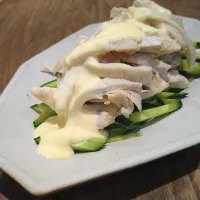 蒸し鶏ときゅうりのジンジャーマヨネーズ