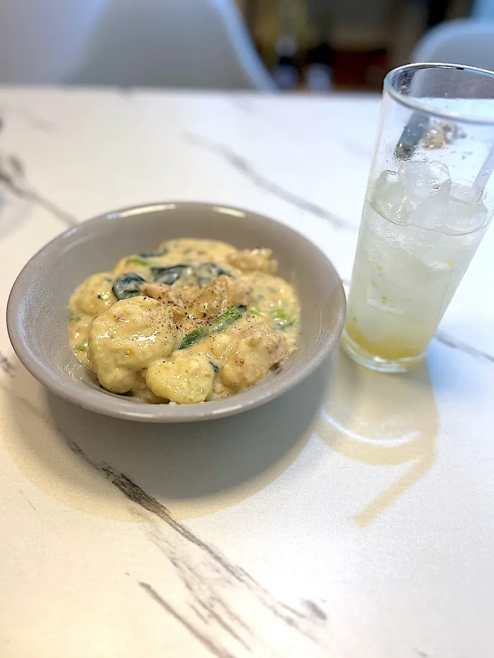 さつまいもニョッキと鶏もものクリーム煮⭐️|めぐちゃんさん