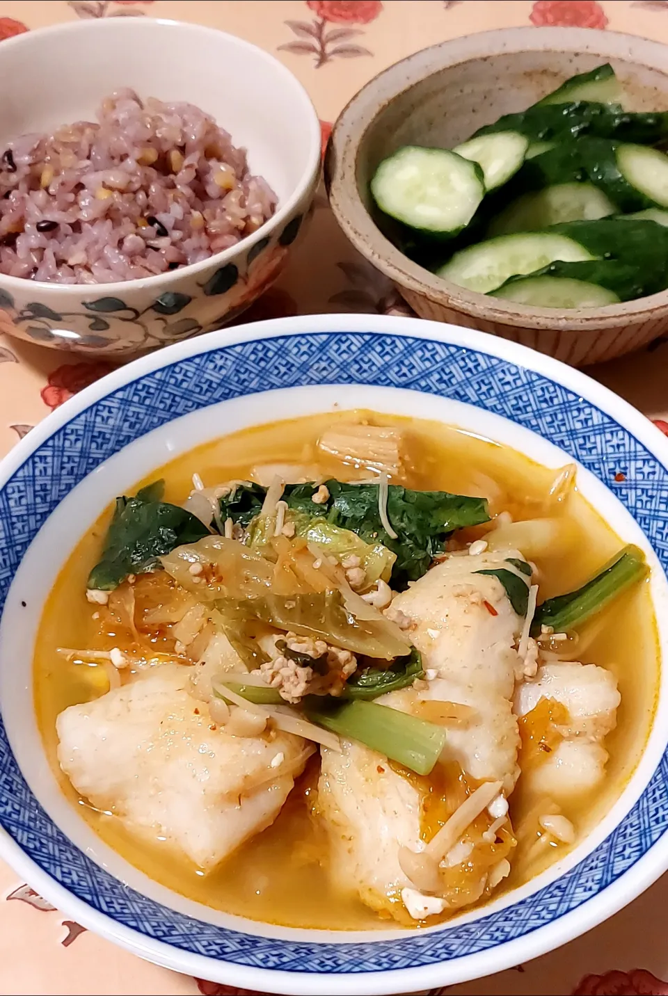 パンガシウスのキムチ煮込みスープ|きつねさん