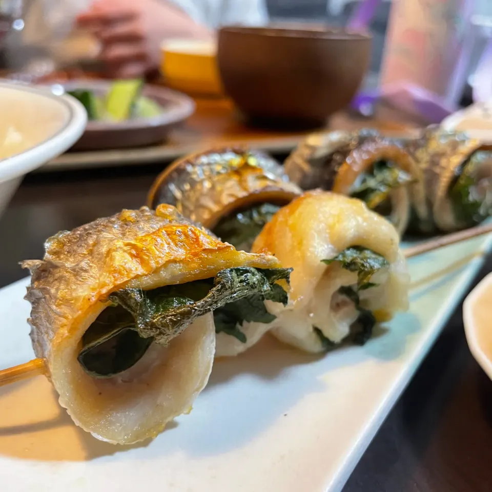カマスとサンマの巻き巻き串🐟|DKさん