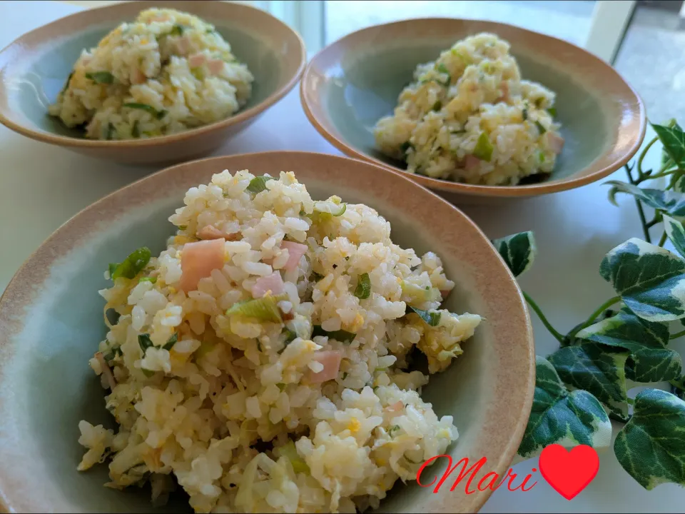 《レシピ有》長葱とハムのチャーハン。|Mariさん