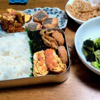 明太玉子焼とのりっこチキン弁当|さおりさん