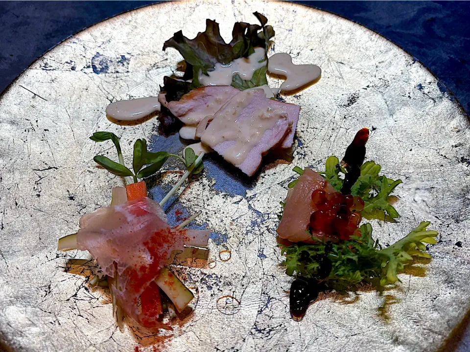 ①11月19日・［鉄板焼き🍖］・前菜3種😊✨|山勝さん