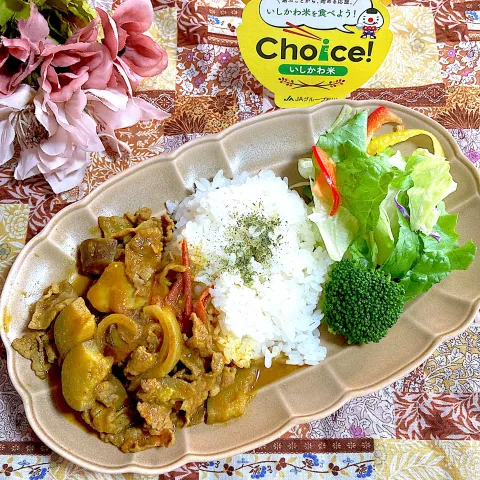 「コシヒカリ2kg」を使ってみたSnapdishの料理・レシピ写真:牛肉とナスのトマトカレー風🍂