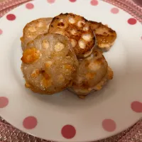 【冬は別れの季節なのかな】れんこんの挟み揚げ|飛鳥さん