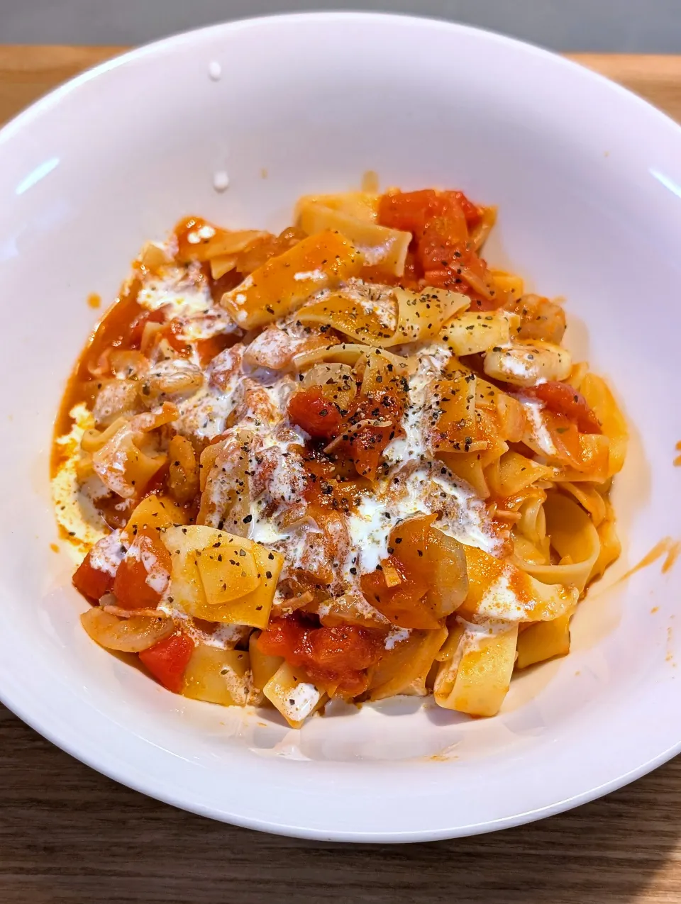 シーフードのトマトクリームパスタ|Dorothy memorable dishesさん