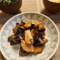 茄子と鶏肉のみぞれ和え|chiroruさん