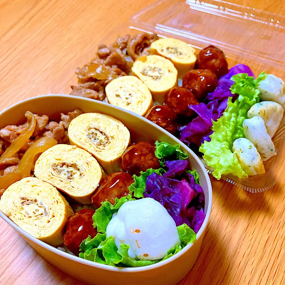 夫と次女のお弁当🍱🍙|シズソラさん