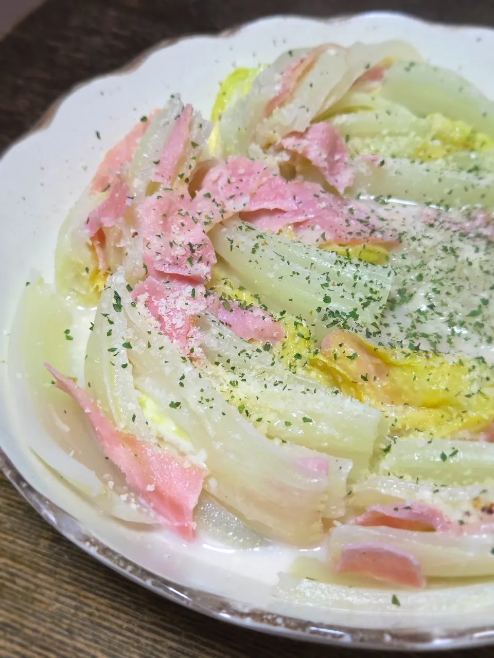 パパ作🥸白菜とベーコンのチーズ焼き|ぱんだのままんさん