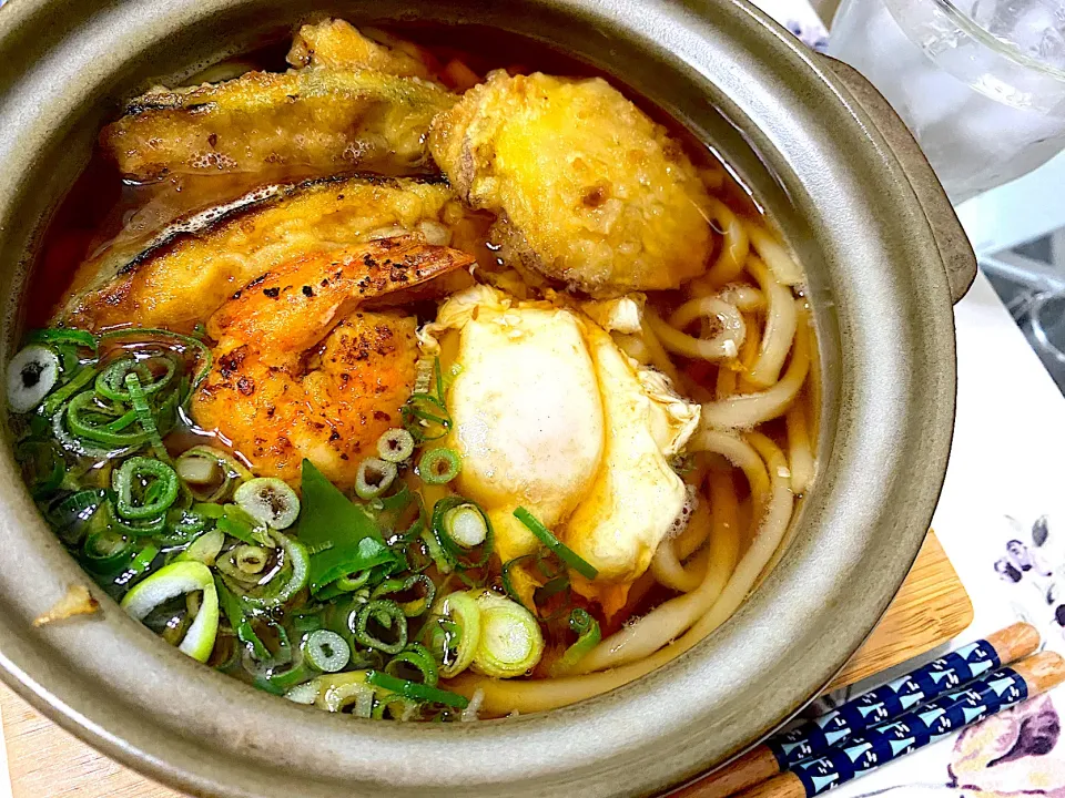 鍋焼き天ぷらうどん|単身赴任のっちさん