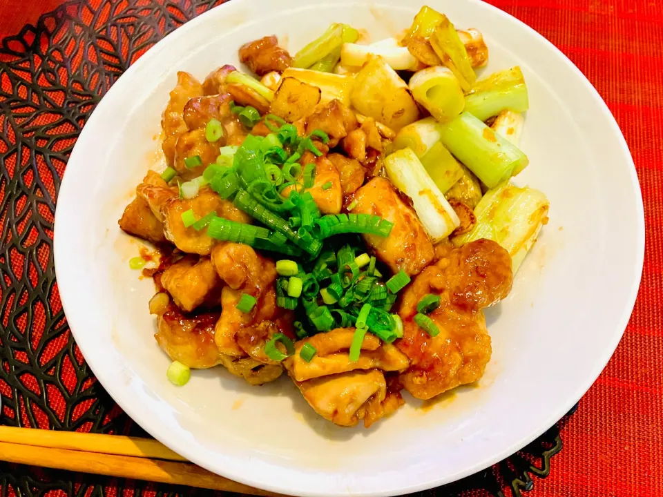 ✩.*˚鶏と長ネギのにんにく香味醤油|ゆきえもんさん