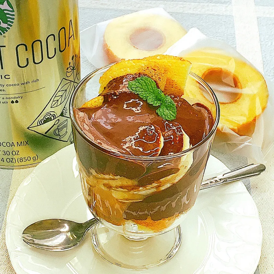 バウムクーヘンとバナナのティラミス風|アスママさん