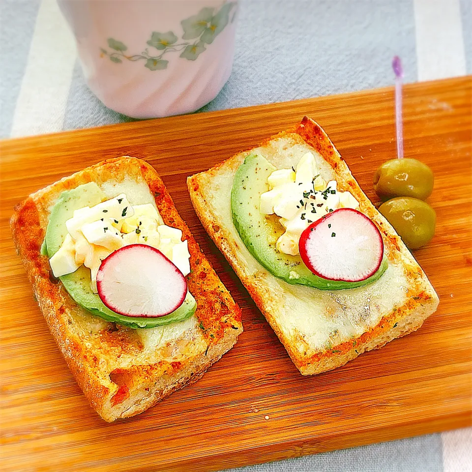 明太バゲットでカナッペ|アスママさん