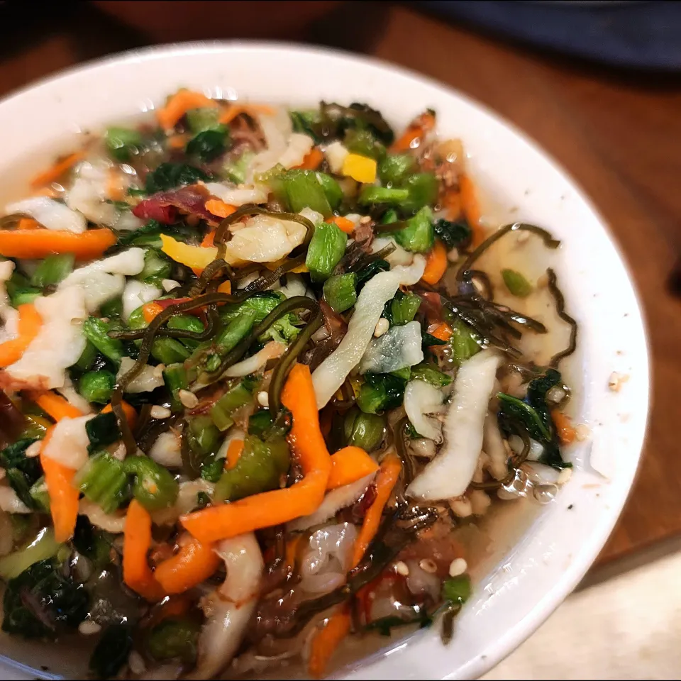 蕪のお漬物をジャスミン茶でお茶漬け|マニョモさん