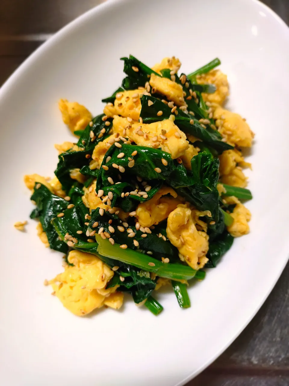 ほうれん草と卵の炒めナムル|はるみさん