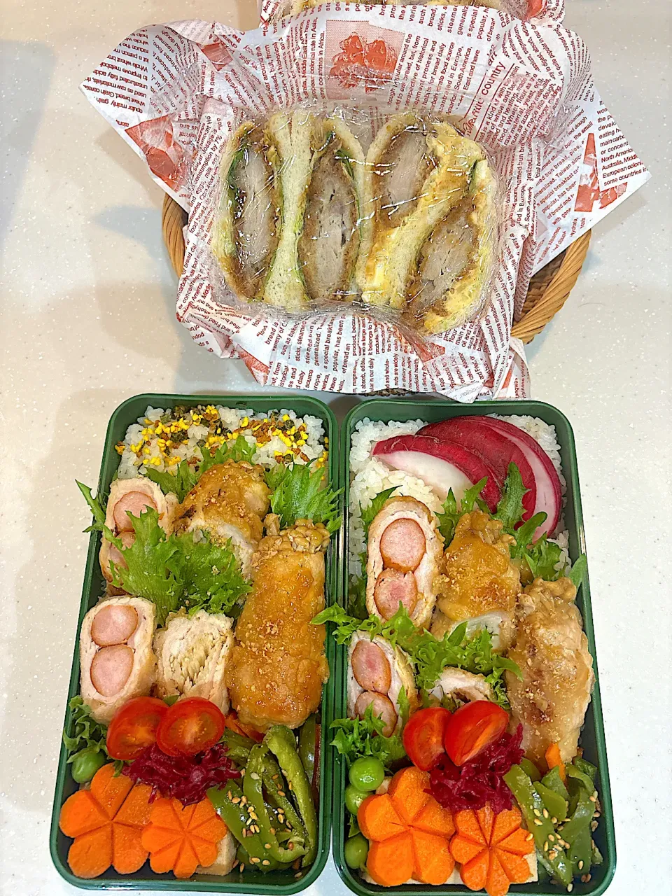 2025,11,21 えのきとウインナー巻き巻きお弁当さん🍱カツサンドさん🍞次男文化祭2日目団子屋さん🍡頑張って‼︎|kayoo_ch517♡3太郎1姫２モル♡81line Maさん