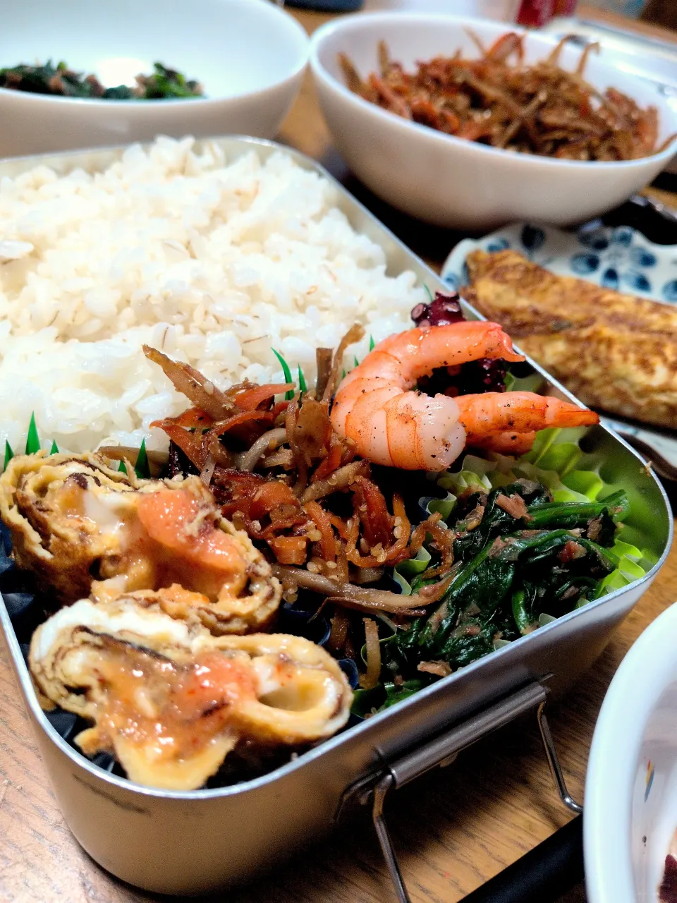 明太玉子と金平ごぼう弁当|さおりさん