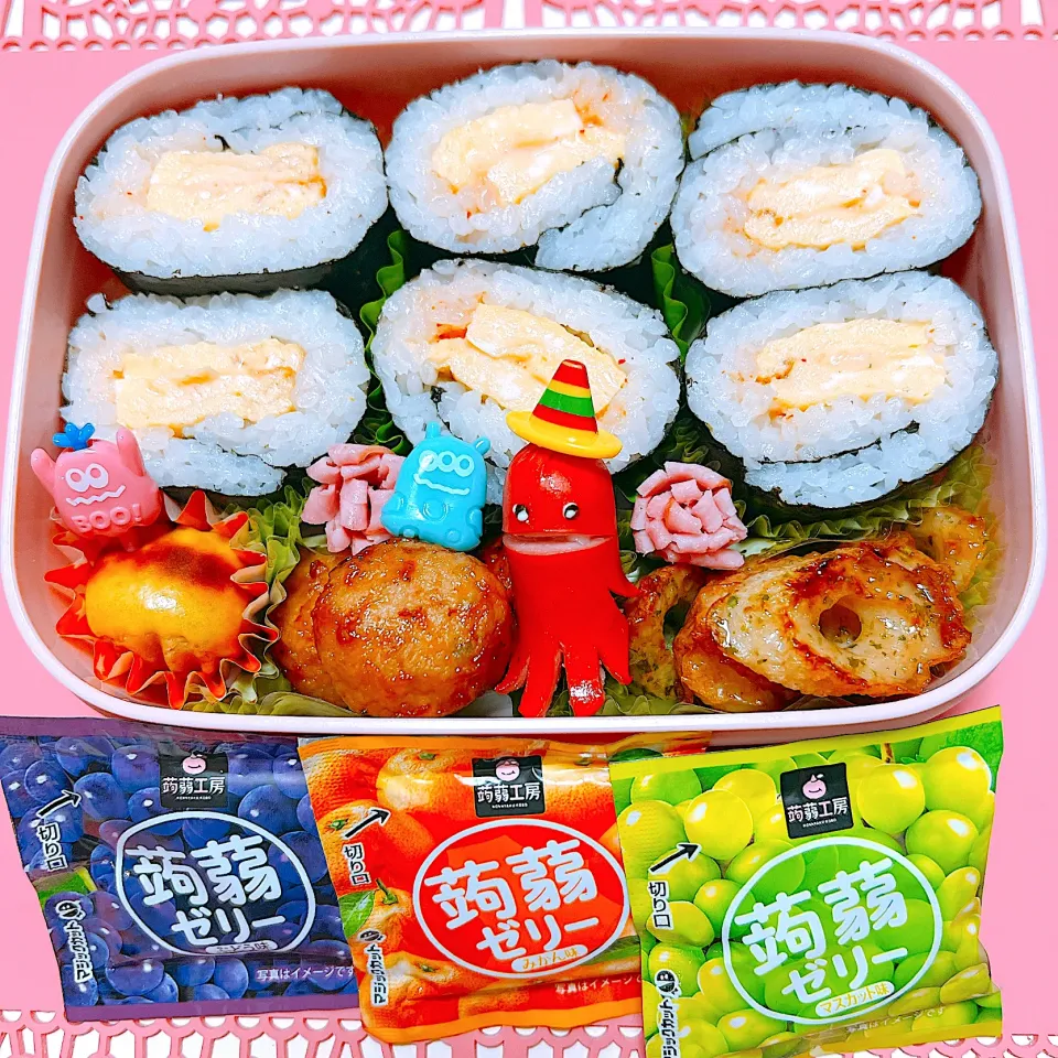 明太マヨ&卵焼きおにぎらずお弁当🍱|miyurumoさん