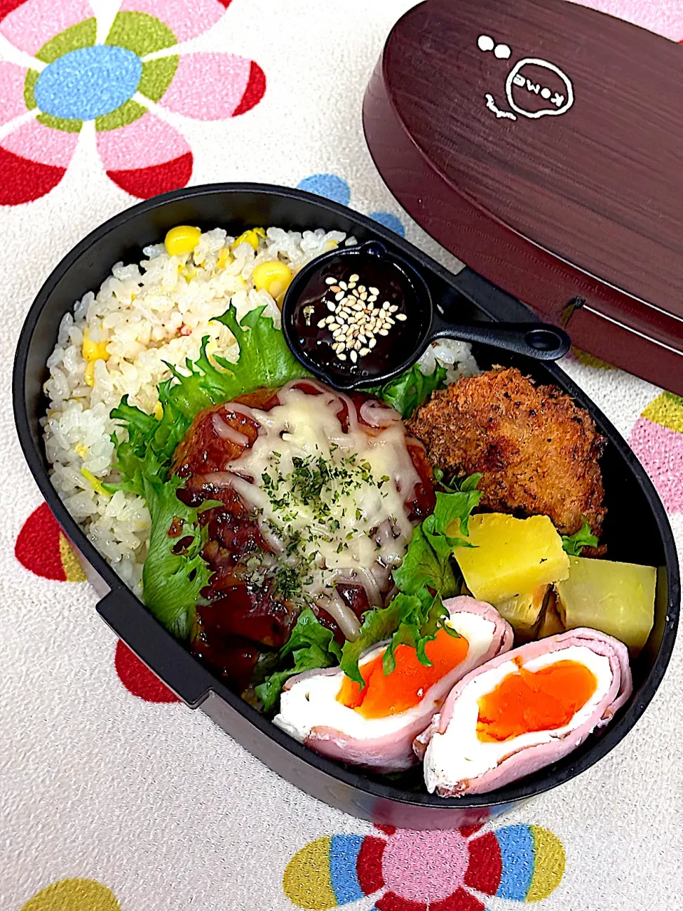 チーズハンバーグ弁当|Chiharϋnさん