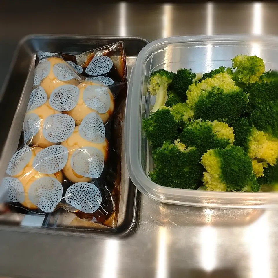 味たまご、茹でブロッコリー|みりさん