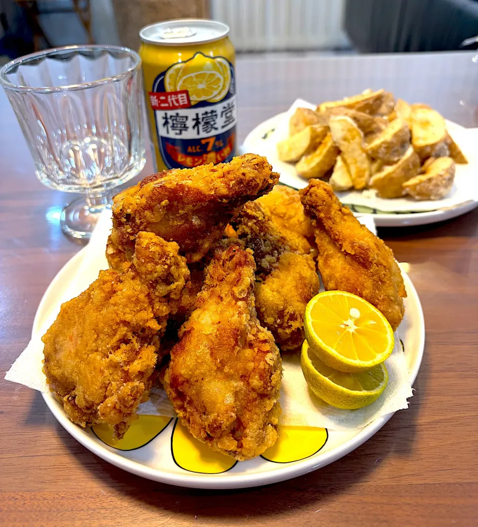 ざくざくフライドチキンとフライドポテト|cha_chiさん