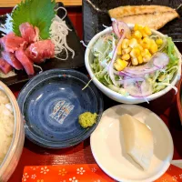 まぐろぶつとさばの塩焼き|nobさん