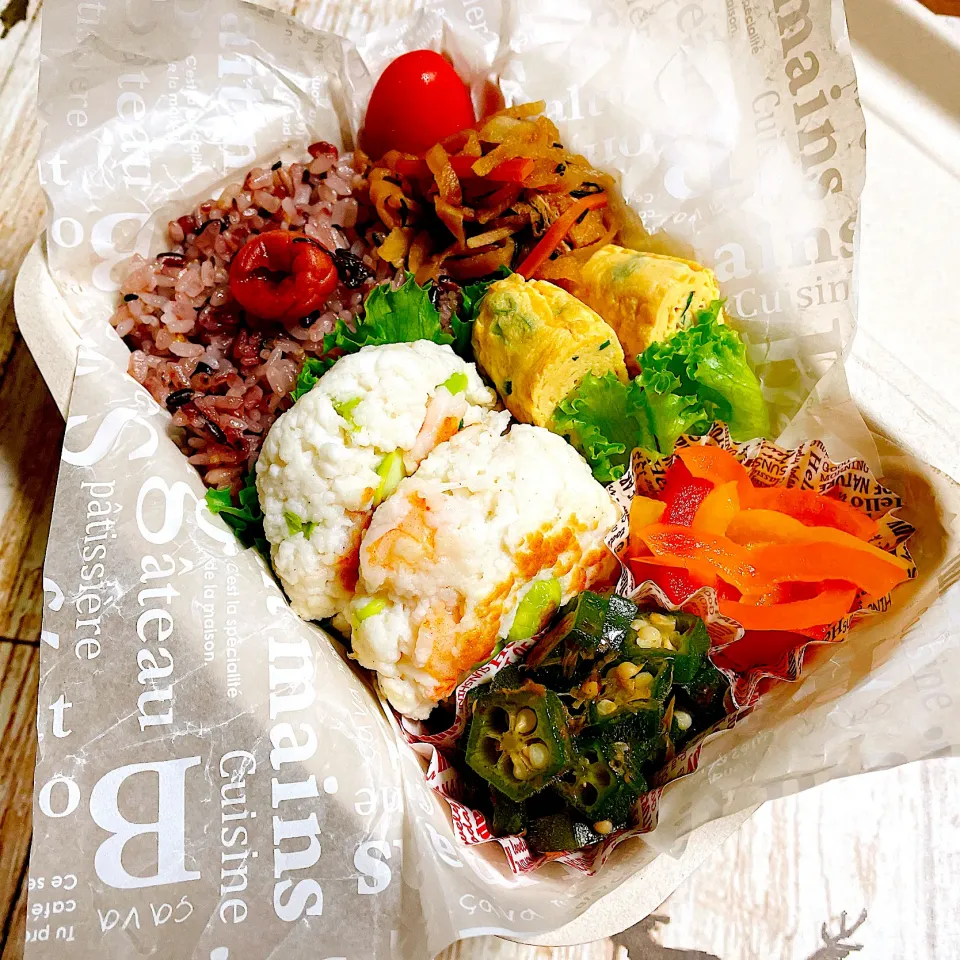 🦐昼【エビと枝豆のはんぺん焼き弁当】🫛|Laniさん