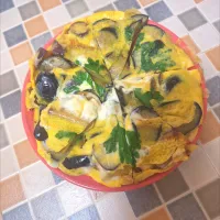 茄子とさつま芋のスペインオムレツ|みーみーさん